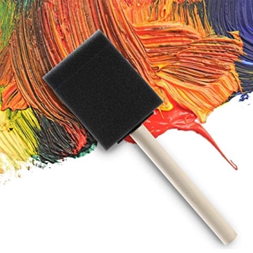 Bates Foam Brushes 2 Inch 16 Pack for Smooth Painting