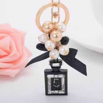 Elegant SWJEWEL Perfume Bottle Keychain for Women