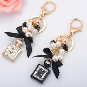 Elegant SWJEWEL Perfume Bottle Keychain for Women