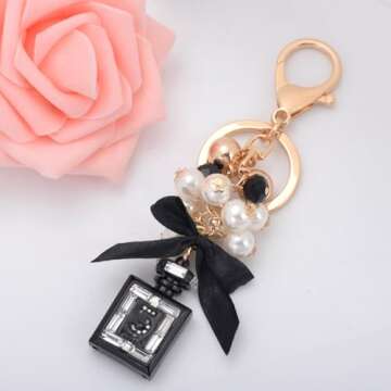 Elegant SWJEWEL Perfume Bottle Keychain for Women