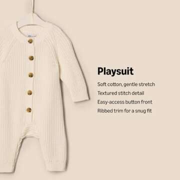 Stylish Unisex Baby Knit Playsuit by Sofia Grainge