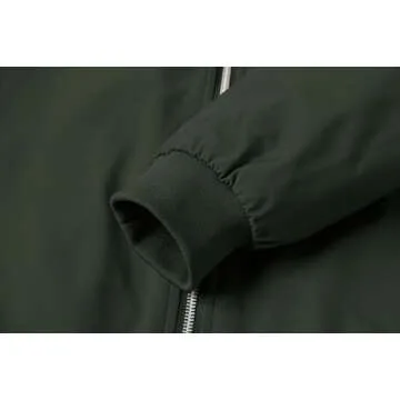 XiaoYouYu Men's Stylish Lightweight Bomber Jacket - Green