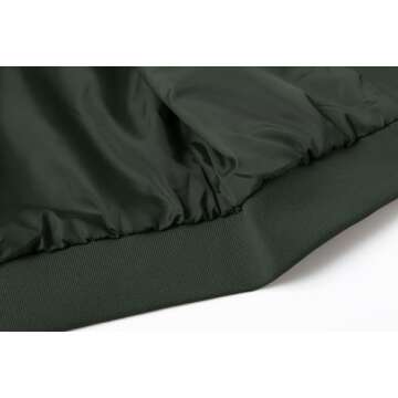 XiaoYouYu Men's Stylish Lightweight Bomber Jacket - Green