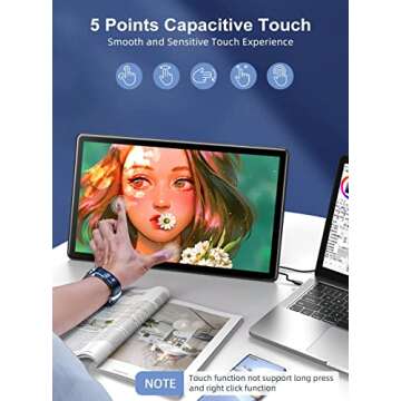 15.6 Inch Portable Touchscreen Display with Kickstand