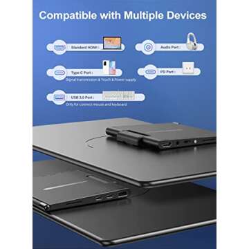 15.6 Inch Portable Touchscreen Display with Kickstand