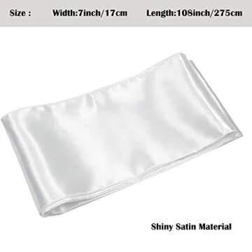 Maiangel Satin Chair Sashes Bows-50PCS Chair Ribbon Ties Back Sash for Wedding Party Events Banquet Chair Cover Decoration (White)