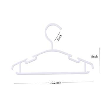 Baby Clothes Hangers - 120 Pack White Plastic for Toddler & Infant Use