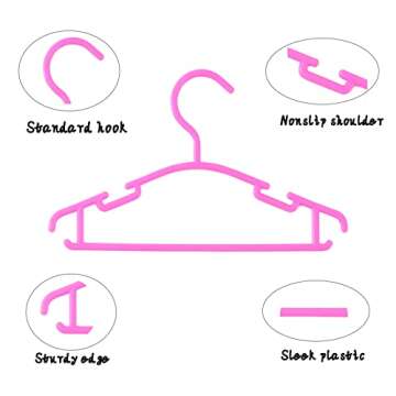 120 Pack Durable Baby Clothes Hangers for Kids Closet