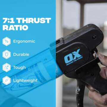 OX Tools Rodless Caulk Gun - Efficient & Compact Design