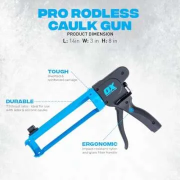 OX Tools Rodless Caulk Gun - Efficient & Compact Design