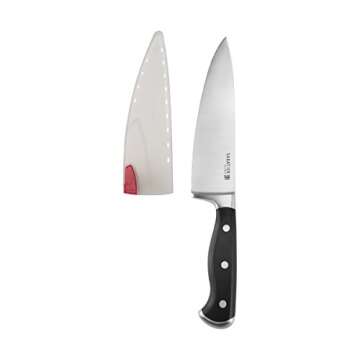 Sabatier Forged Stainless Steel Chef Knife with Edgekeeper Self-Sharpening Blade Cover, High-Carbon ...