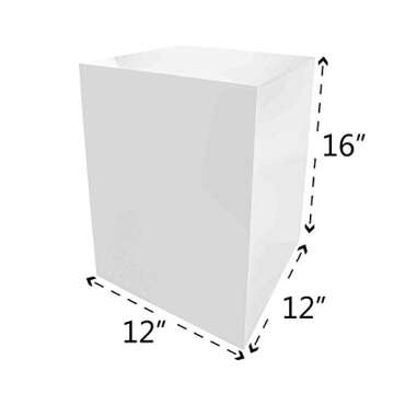 305Displays Acrylic Art Sculpture Stand Pedestal Display White 12" x 12" x 16"h