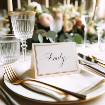 Elegant Name Place Cards for Weddings and Events