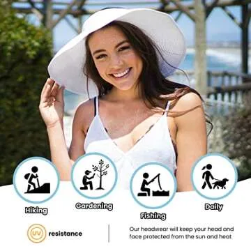 Stylish Wide Brim Straw Sun Visor Hat for Summer Fun