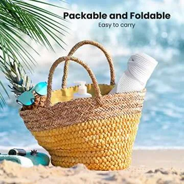 Stylish Wide Brim Straw Sun Visor Hat for Summer Fun