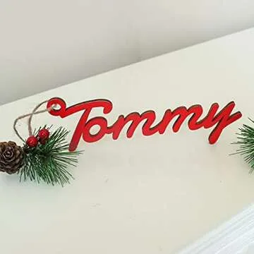 Personalized Wooden Christmas Stocking Name Tags