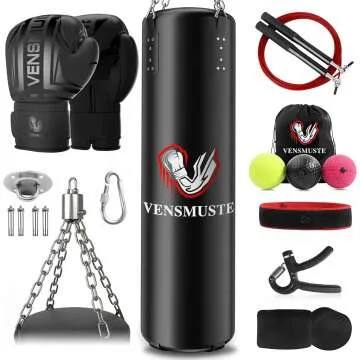 Adult 4FT Heavy Boxing Bag Set with Gloves for Training