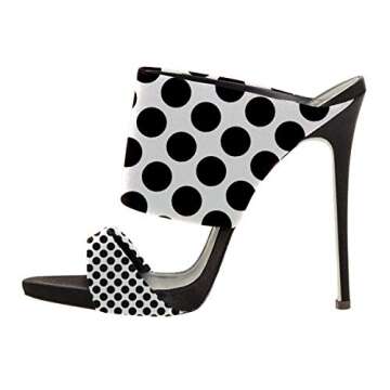 FSJ Women Versatile Open Toe Stiletto High Heel Mules - Chic & Comfortable Slide Sandals