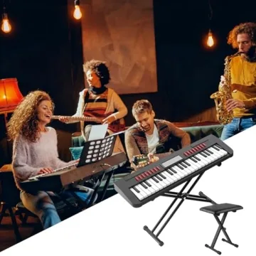 Adjustable Heavy Duty Keyboard Stand and Bench Set