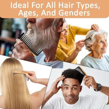 OREN’S BAMBOO Wide Tooth Comb | Eco-Friendly Hair Detangler for Curls and Thicker Hair