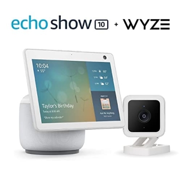 Echo Show 10 with Wyze Cam V3 for Home Security and Entertainment