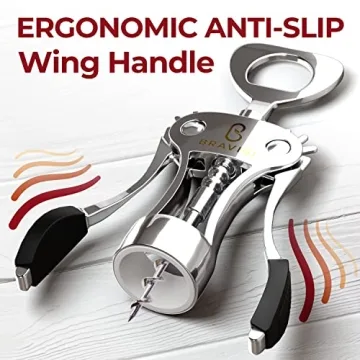 Premium Wing Corkscrew Wine Opener for Easy Use