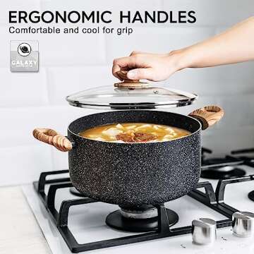 MICHELANGELO Nonstick Granite Cookware Set - 12 Pcs