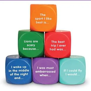 Learning Resources Writing Prompt Cubes, Early Vocabulary and Phonics Helper, Ages 5+, 1-5/8 L in