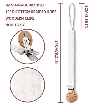 Kapihouse Pacifier Clip Set - Cute, Safe Baby Accessory