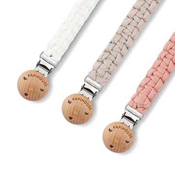 Kapihouse Pacifier Clip Set - Cute, Safe Baby Accessory