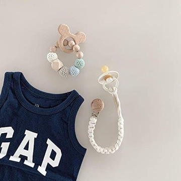 Kapihouse Pacifier Clip Set - Cute, Safe Baby Accessory