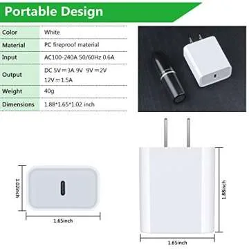20W USB C Fast Charger for Google Pixel Samsung Galaxy