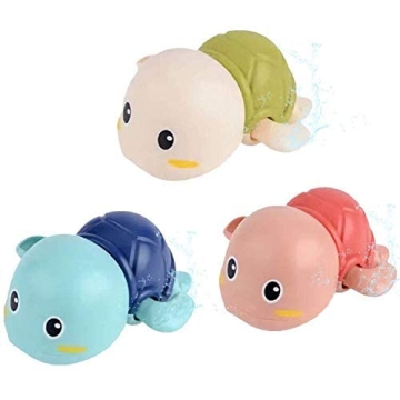 Wind-Up Swimming Turtle Bath Toys for Toddlers 3 Pack