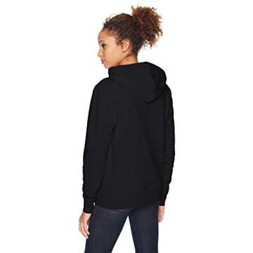 Amazon Essentials Women's Regular-Fit Fleece Pullover Hoodie (Available in Plus Size), Black, Medium