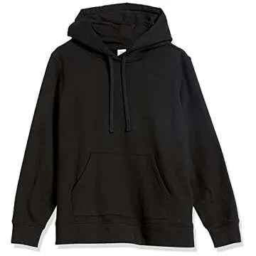 Amazon Essentials Women's Regular-Fit Fleece Pullover Hoodie (Available in Plus Size), Black, Medium