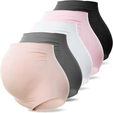 SUNNYBUY Maternity High Waist Underwear - Over Bump Comfort