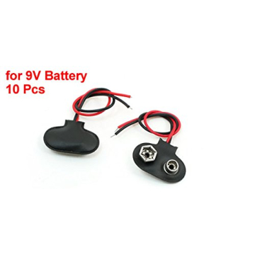 uxcell 10x Durable 9V Battery Clips for Reliable Connections