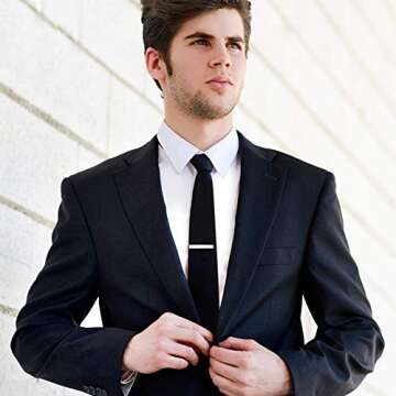 YADOCA 3 Pcs Tie Clips Set for Men - Elegant Necktie Accessories