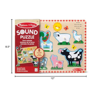 Farm Animals Sound Puzzle - Fun & Interactive Wooden Toy