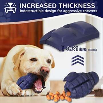 Dog Toys for Aggressive Chewers Large Breed, for German Shepherd, Indestructible Interactive Treat D...