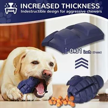 Dog Toys for Aggressive Chewers Large Breed, for German Shepherd, Indestructible Interactive Treat D...