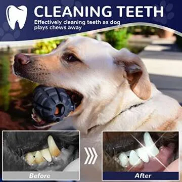 Dog Toys for Aggressive Chewers Large Breed, for German Shepherd, Indestructible Interactive Treat Dog Toys for Large Medium Breeds, Food Grade & Tough Rubber, Fun to Chew, Chase and Fetch (Blue)