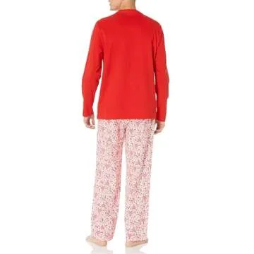 Amazon Essentials Men's Soft Flannel Pajama Sleepwear Set (Available in Big & Tall), White Forest, 4X-Large Big