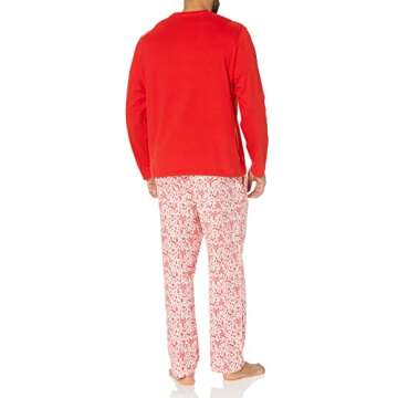 Amazon Essentials Men's Soft Flannel Pajama Sleepwear Set (Available in Big & Tall), White Forest, 4X-Large Big