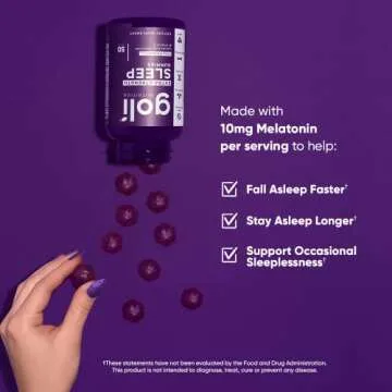 Goli Extra Strength Sleep Gummies with 10mg Melatonin - 50 Count