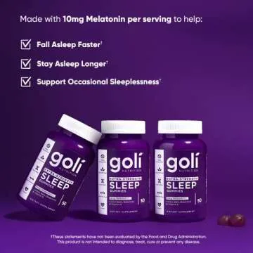 Goli Extra Strength Sleep Gummies with 10mg Melatonin - 50 Count