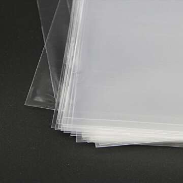 AIRSUNNY 200 Pcs 6x9 Clear Resealable Cello/Cellophane Bags Good for Bakery, Candle, Soap, Cookie Poly Bags