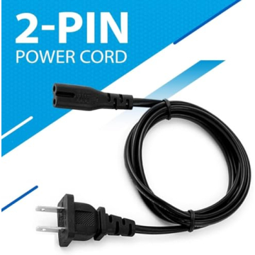 Durable 3FT Power Cord for PS4 PS5 Xbox TV Cables