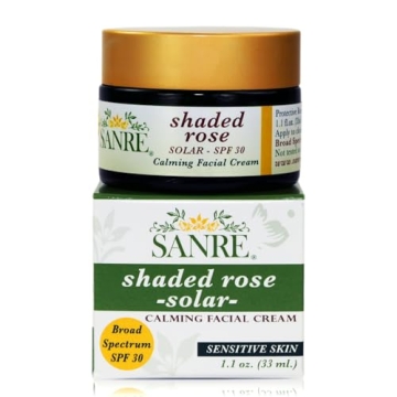 SanRe Organic Skinfood - Shaded Rose - Organic Rose and Coconut Healing Day Cream For Irritated/Psor...