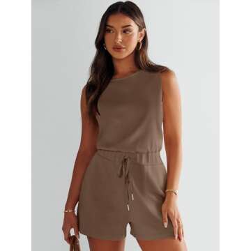 ANRABESS Romper for Women Summer Dressy Casual 2025 Fashion Outfits Sleeveless Cute Cozy Lounge Shor...